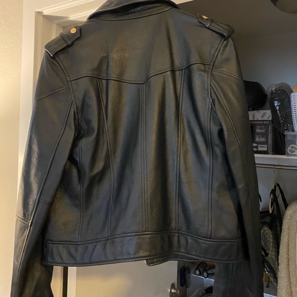 BLANK NYC LEATHER JACKET black and gold size M - Picture 4 of 5